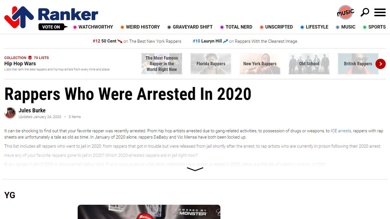 Every Rapper Who Was Arrested In 2020 - Ranker